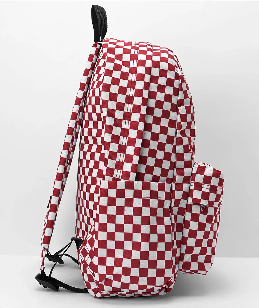Red and online white vans backpack