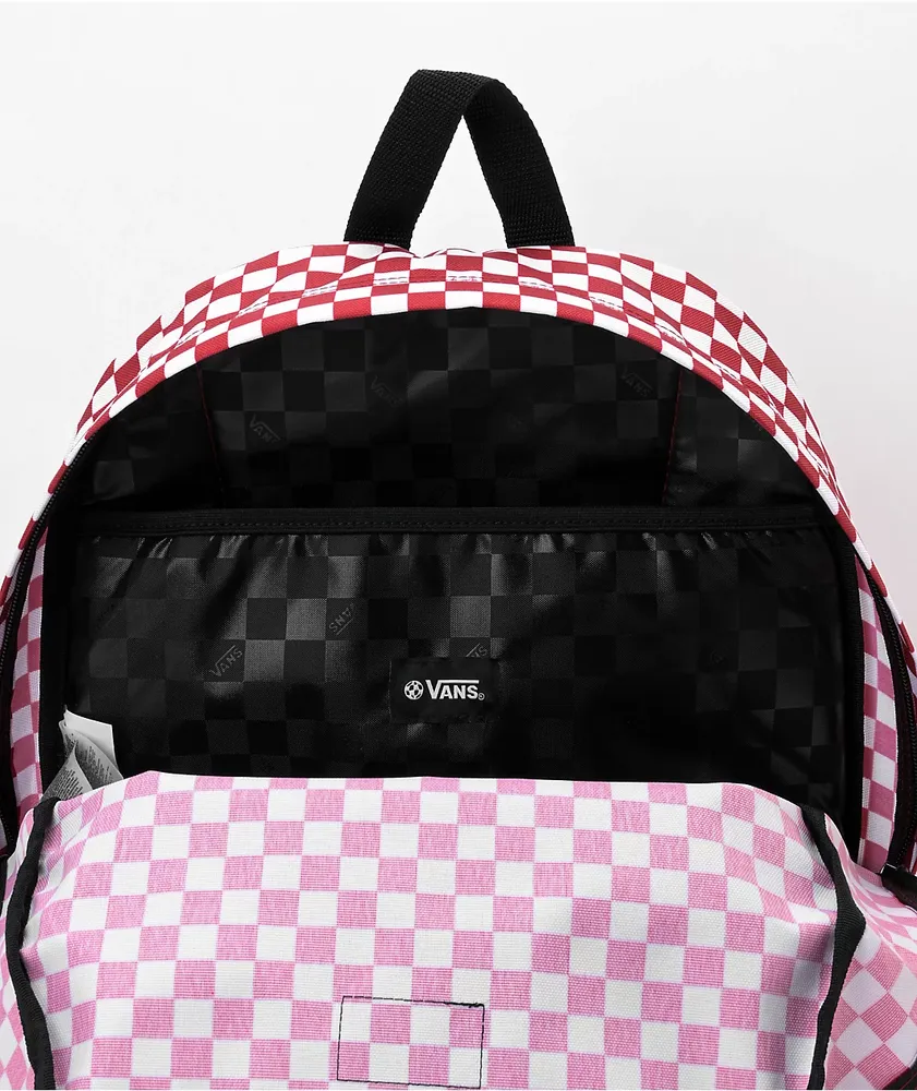 Vans old skool checkered backpack store