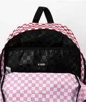 Vans checkered backpack red cheap