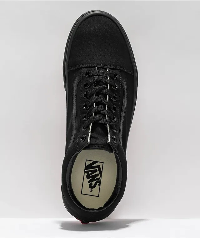 Vans old skool mono black skate shoes store
