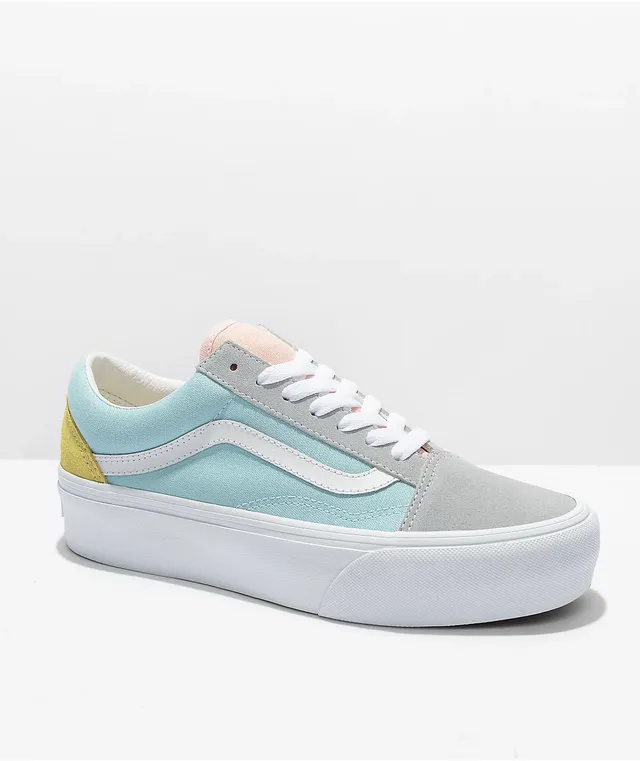 Vans Old Skool Pastel Colorblock Platform Shoes Vancouver Mall