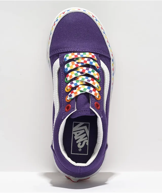 Vans old shop skool rainbow checkerboard