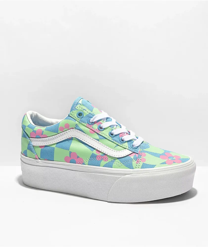 Colorful platform vans store