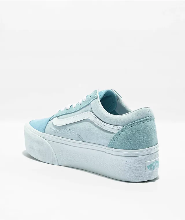 Vans Old Skool Stackform Blue Platform Shoes CoolSprings Galleria