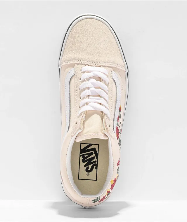 Vans Old Skool Stackform Floral Embroidery Platform Shoes
