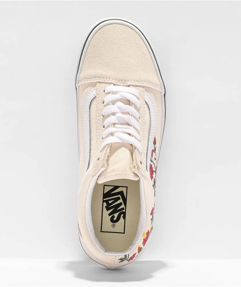 Vans old skool flower 2025 embroidery