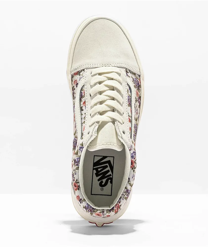 Vans Old Skool Vintage Floral White Skate Shoes Mall of America