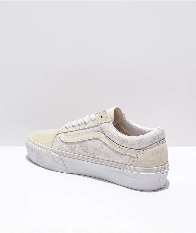 Old skool floral outlet platform sneaker