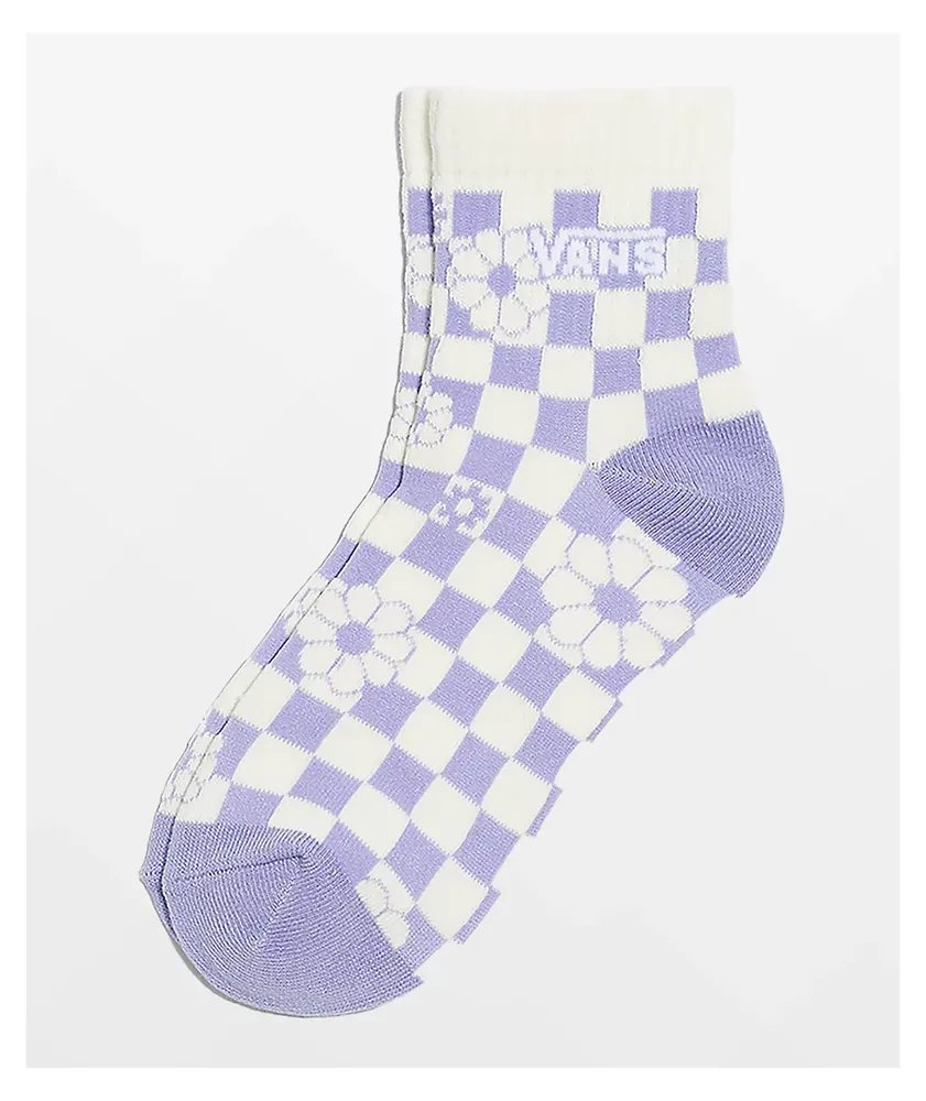 Vans PNP Lavender Checkered Half Crew Socks Willowbrook Shopping