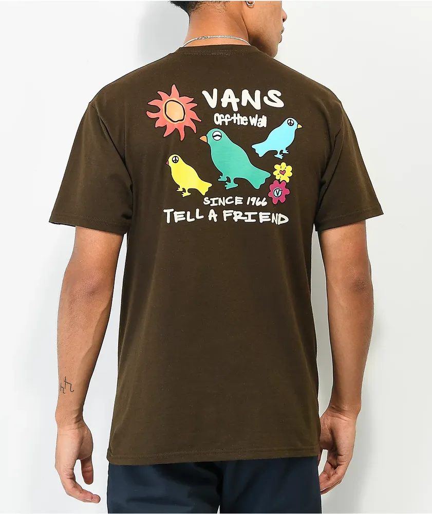Vans Peace Eye View Brown T Shirt CoolSprings Galleria