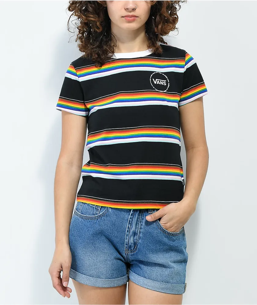 Vans striped hotsell tee