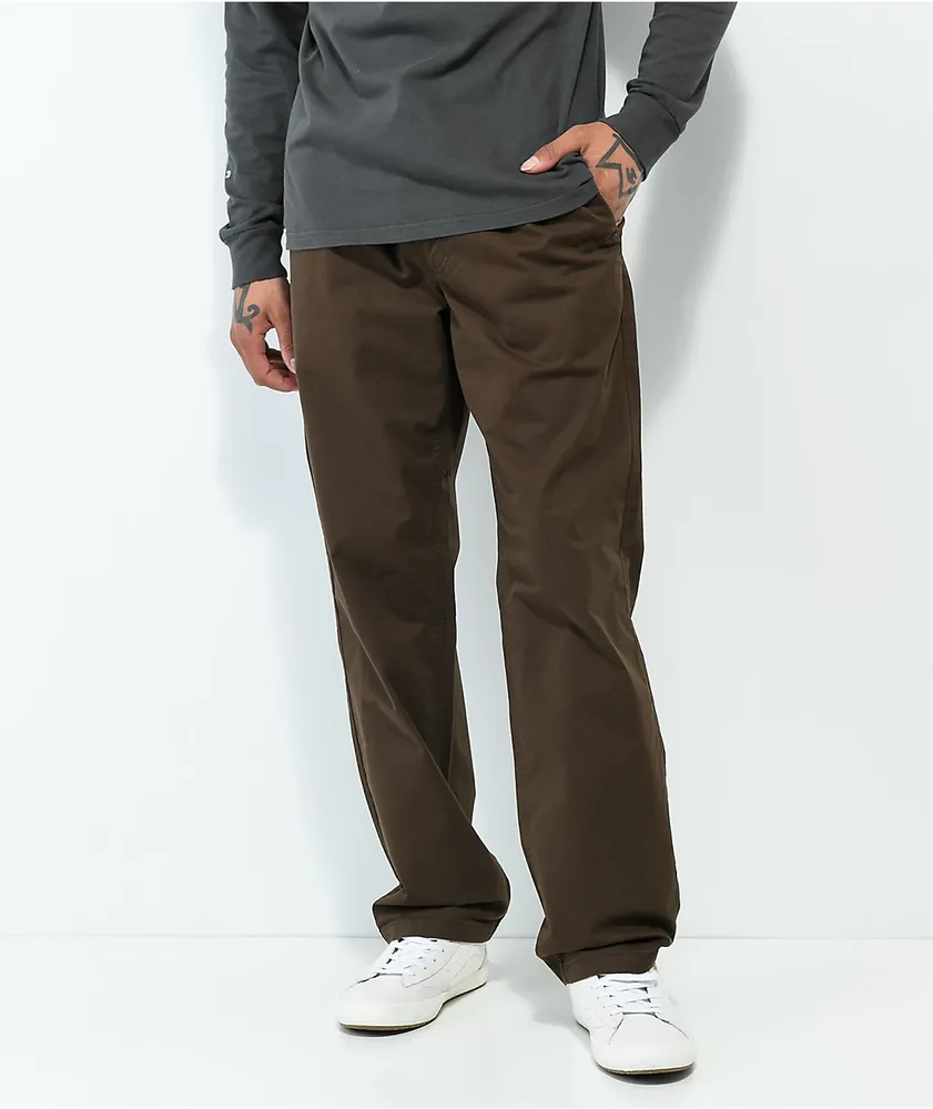 Vans Range Relaxed Brown Elastic Waist Pants | Hamilton Place