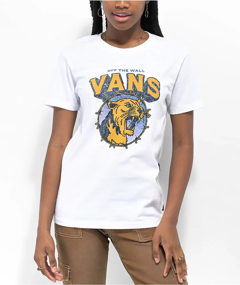 Vans Rawr Cat White T Shirt Pueblo Mall