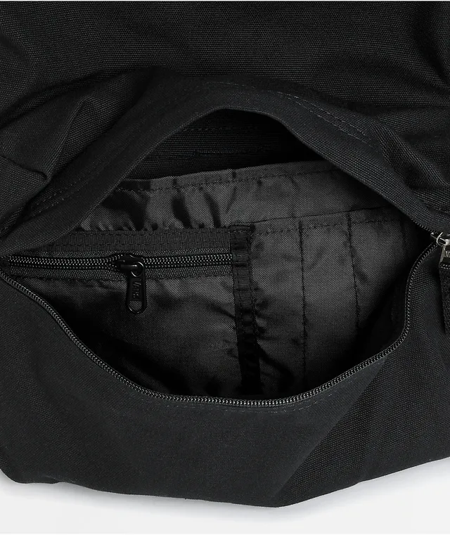 Vans realm black canvas backpack sale
