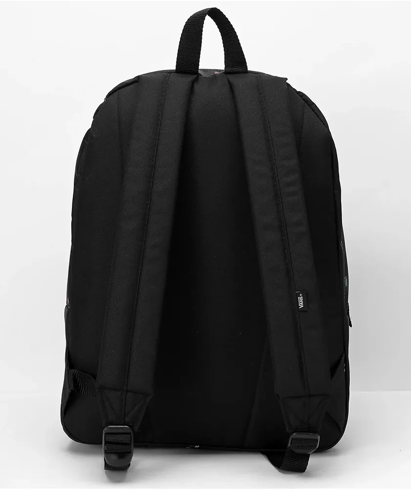 Vans realm backpack black rose store
