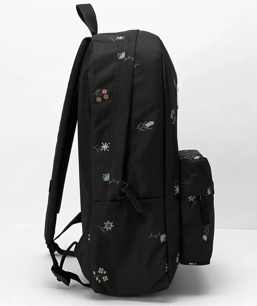 Vans backpack clearance black rose