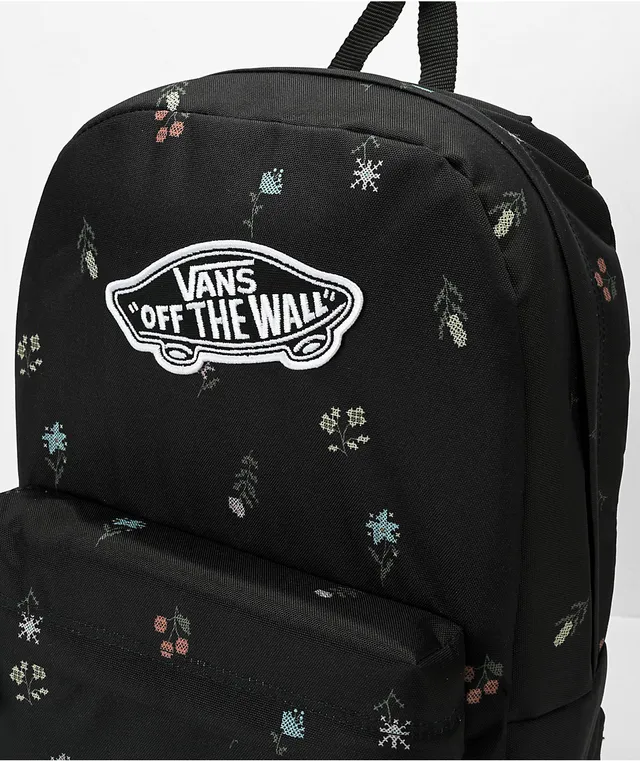 Vans black rose backpack new arrivals