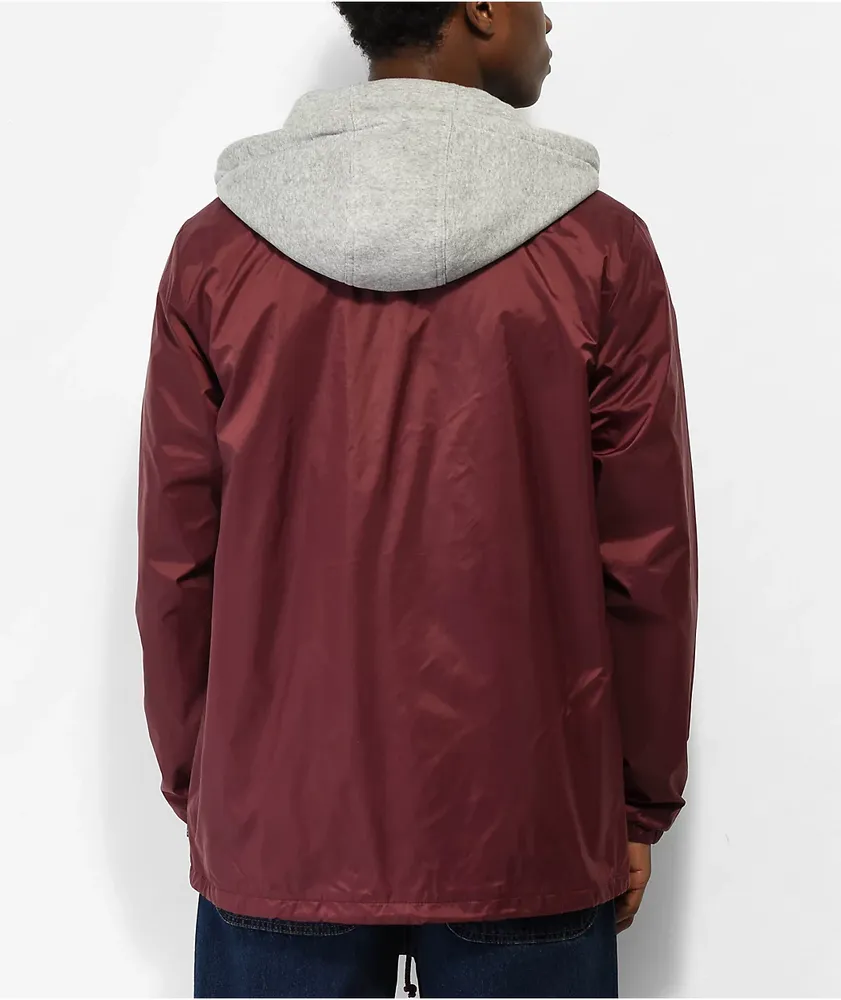 Burgundy sales vans windbreaker