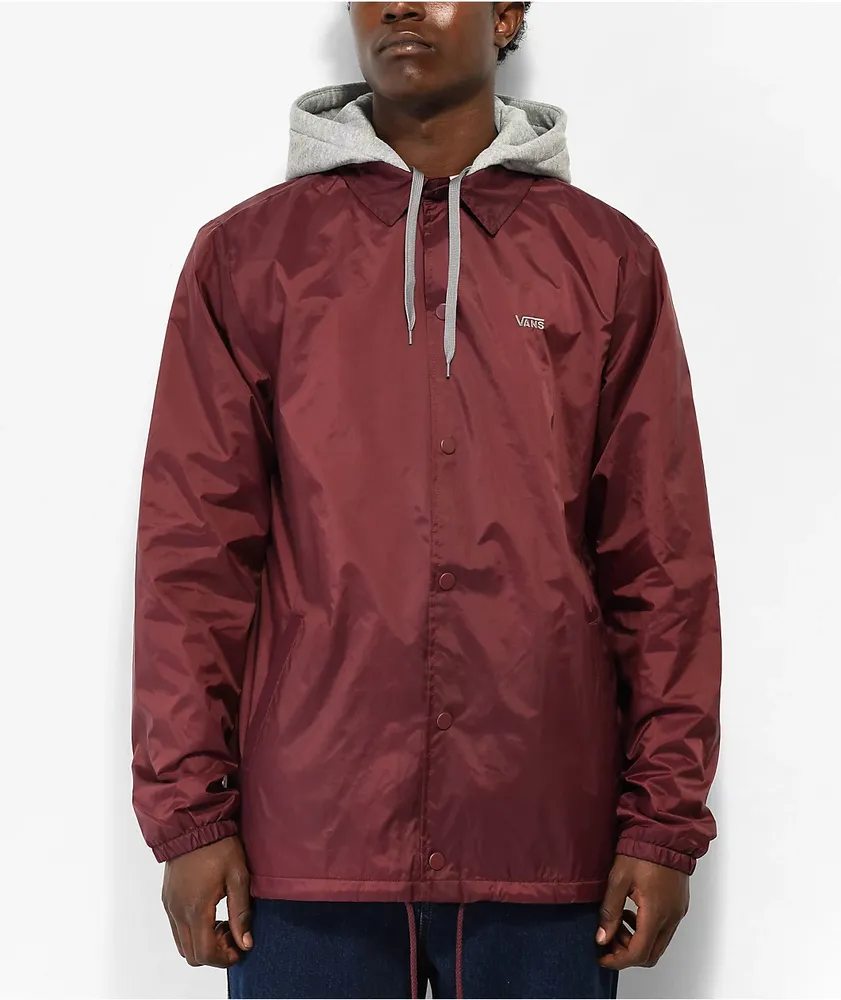 Vans hoodie burgundy clearance