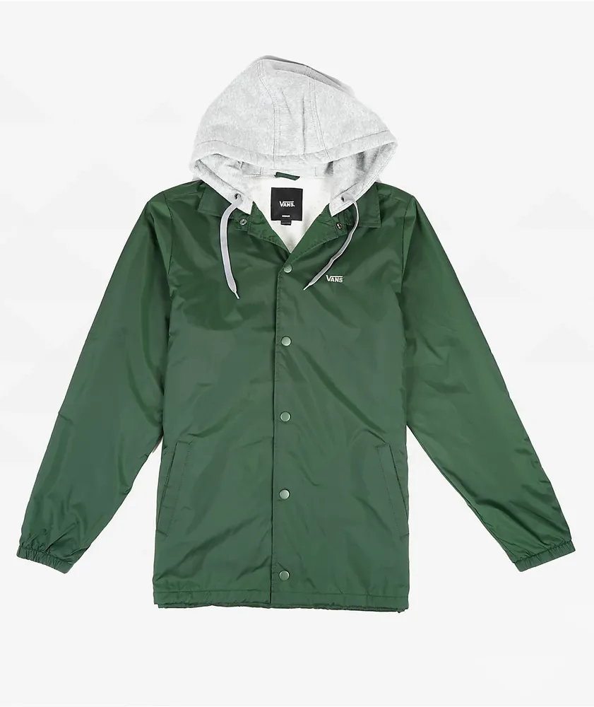 Vans Riley Green Hooded Coaches Jacket Shop Midtown
