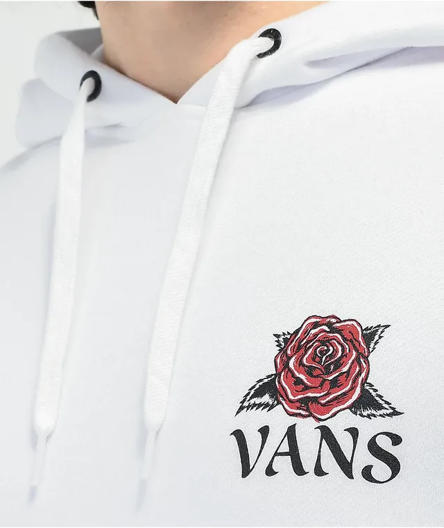 Vans white rose hoodie discount