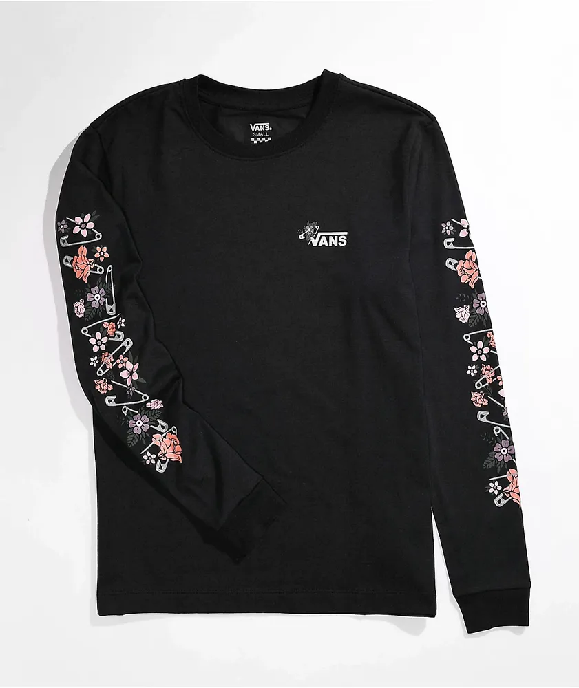 Vans black sale long sleeve