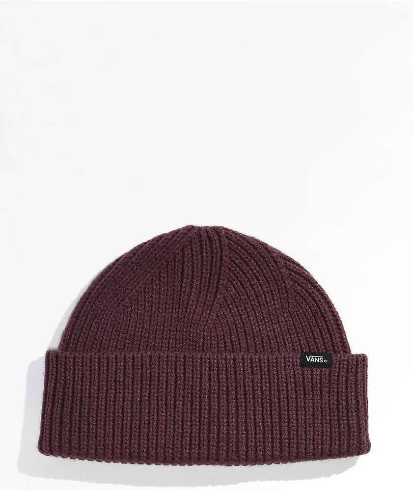 Vans burgundy beanie on sale