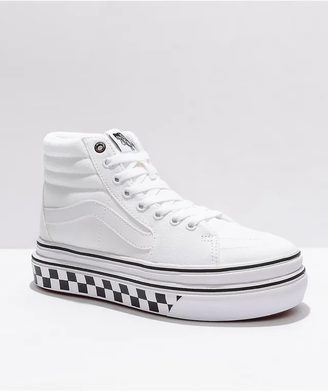 Vans sk8 hi white sale platform