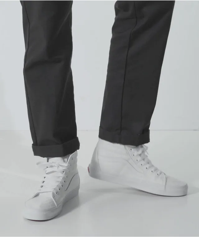 Vans Sk8 Hi DIY White Checkered Skate Shoes Vancouver Mall