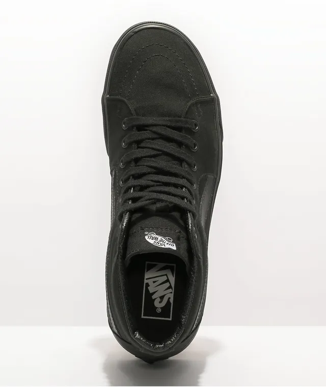 Vans sk8 hi mono black discount