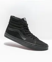 Vans Sk8 Hi Mono Black Skate Shoes MainPlace Mall