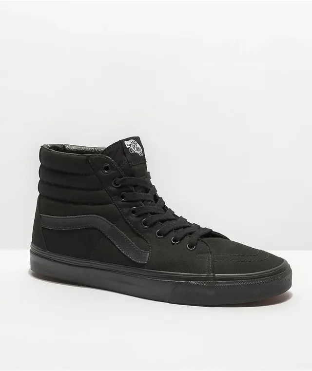 Vans sk8 deals hi black canvas