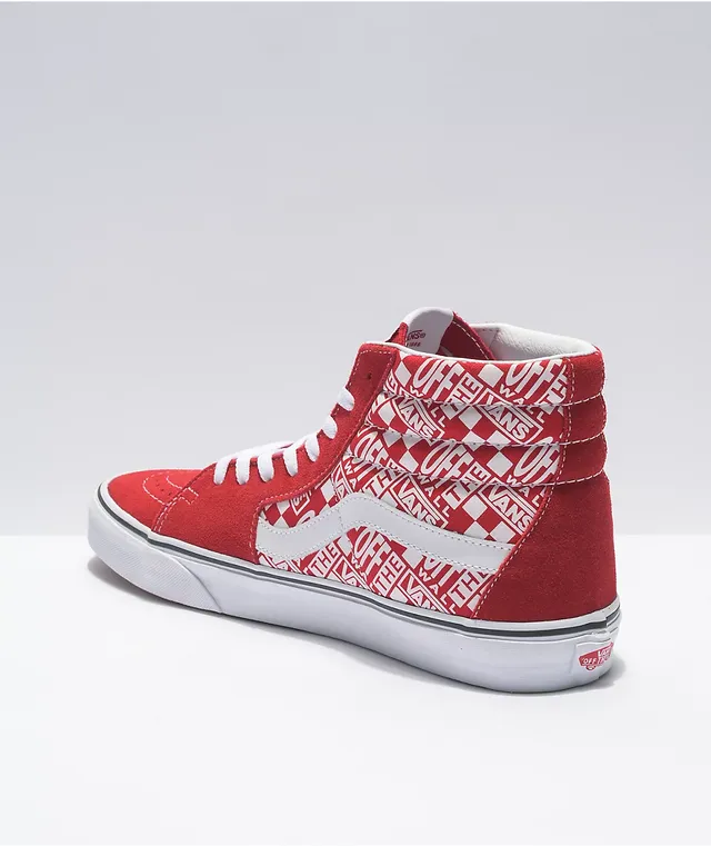 Skate high hot sale vans red