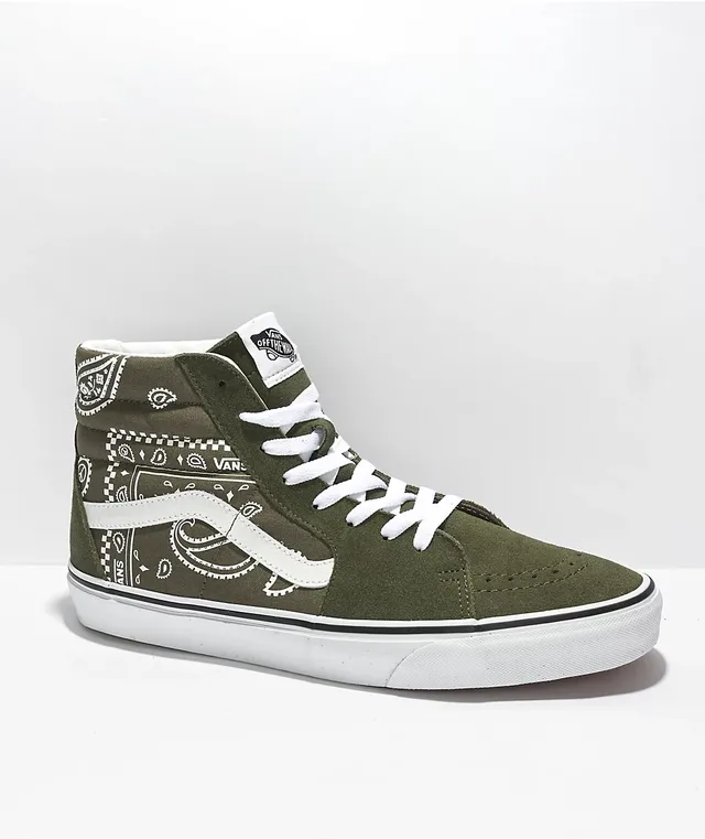 Vans Sk8 Hi Peace Paisley Grape Leaf Skate Shoes Hamilton Place