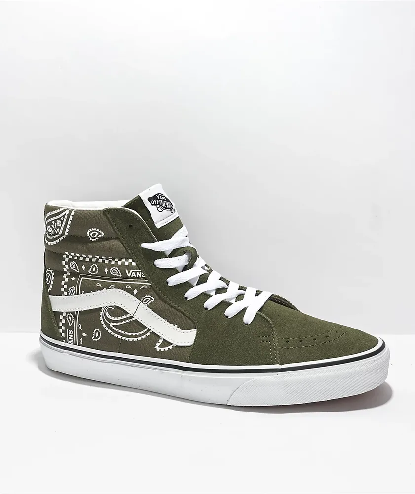 Vans Sk8-Hi Peace Paisley Grape Leaf Skate Shoes | Hamilton Place