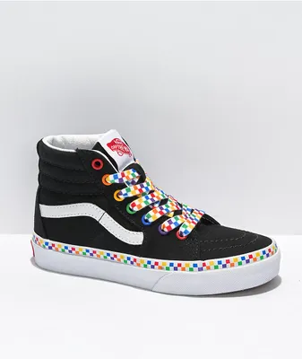 Vans Sk8-Hi Zip Glow Rainbow Star Skate Shoe - Baby / Toddler