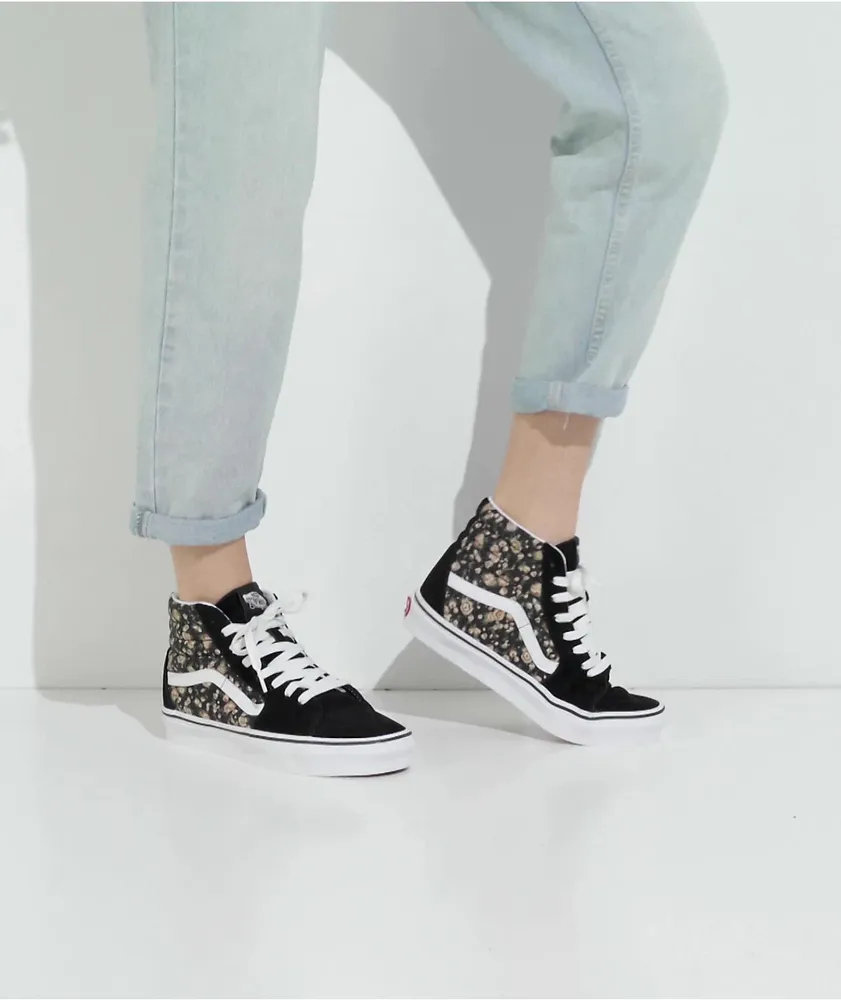 Vans Sk8 Hi Rose Dreams Black Skate Shoes Mall of America
