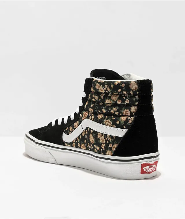 Vans Sk8 Hi Rose Dreams Black Skate Shoes Hamilton Place