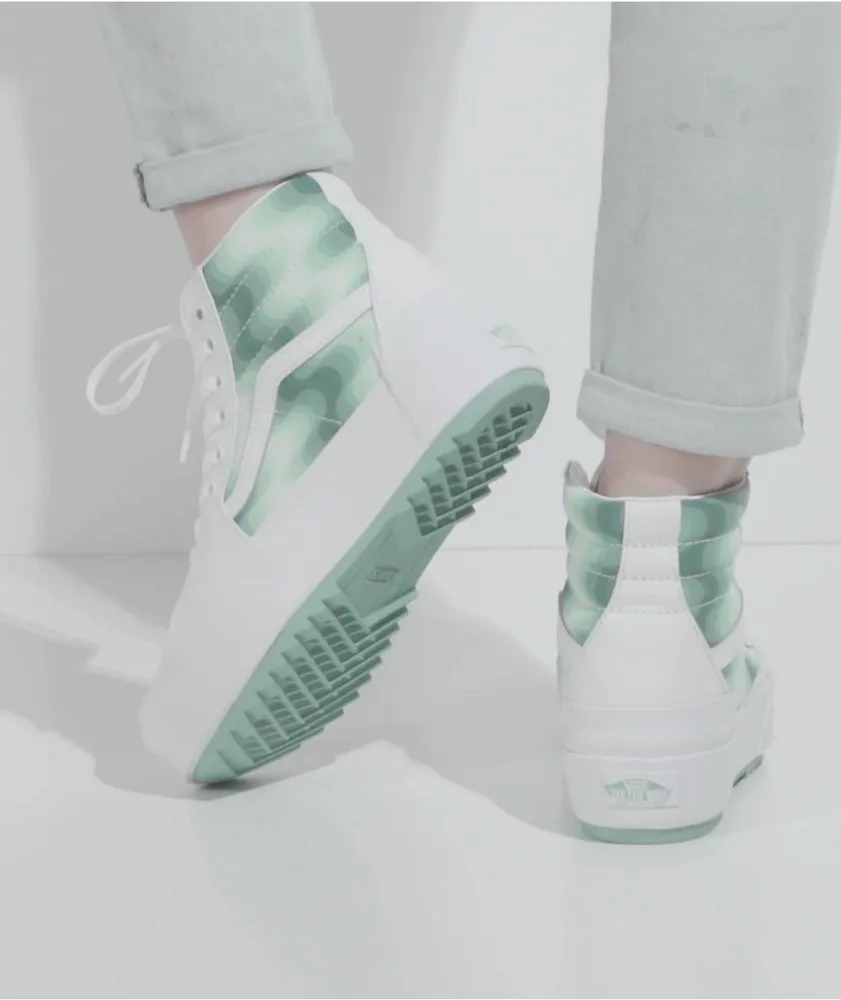 Vans Sk8 Hi Stacked Mint Gradient Platform Shoes Mall of America