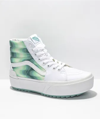 Vans sk8 hi skate shoe mint on sale