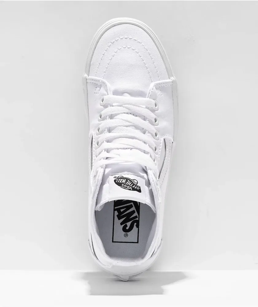 White platform vans hotsell off the wall