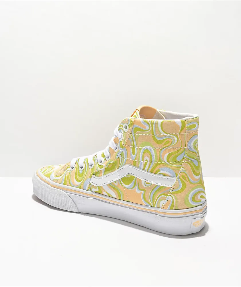 Vans sk8 hi lime green top