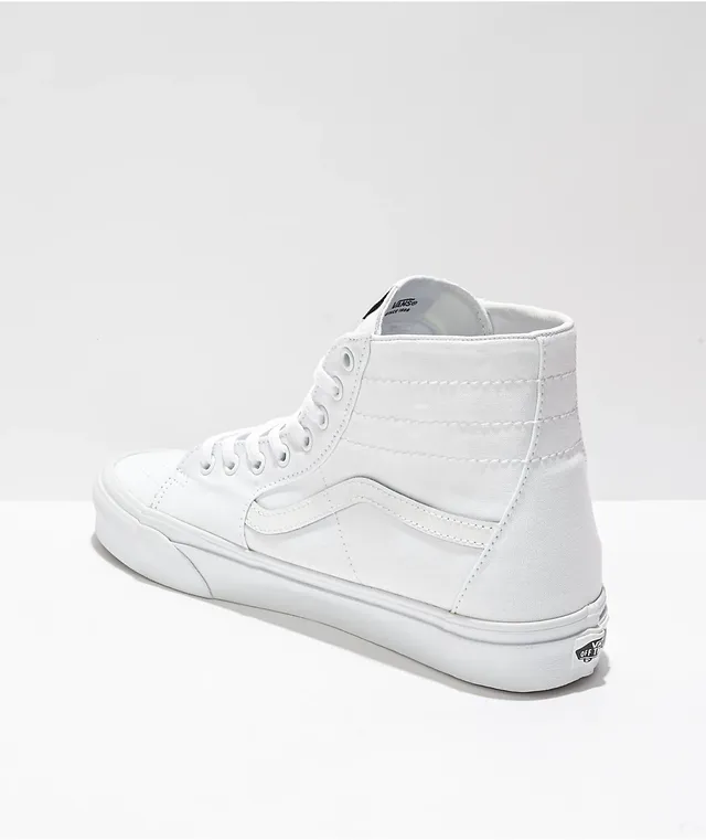 Vans Sk8 Hi Tapered True White Canvas Skate Shoes CoolSprings