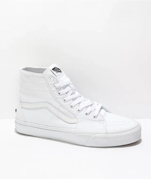 Vans Sk8 Hi Tapered True White Canvas Skate Shoes Hamilton Place