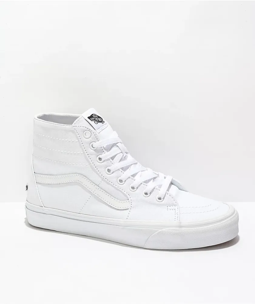 Vans Sk8 Hi Tapered True White Canvas Skate Shoes Hamilton Place