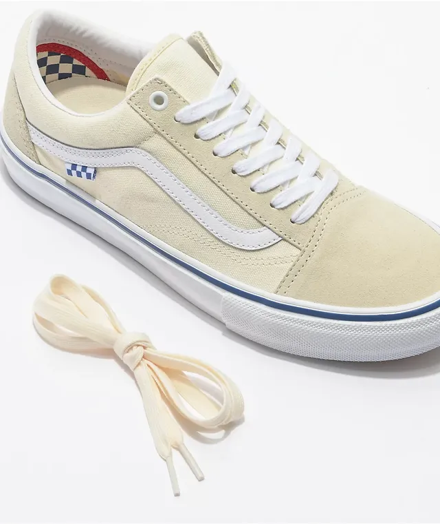 Vans old skool pro off white white on sale