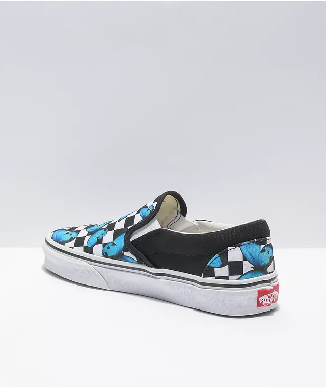 Vans Slip On Butterfly Checkered Skate Shoes CoolSprings Galleria