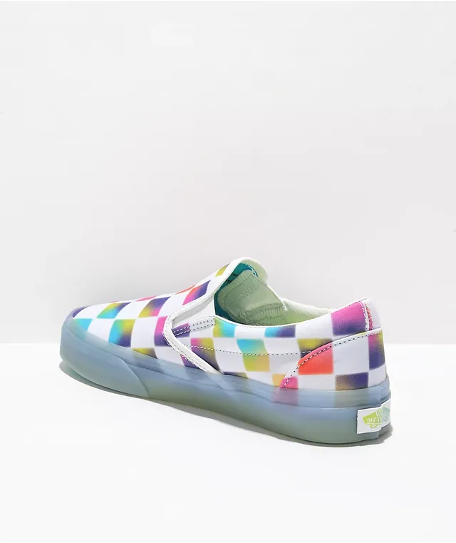 Vans Slip On Cultivate Care Checkered Rainbow Skate Shoes Pueblo
