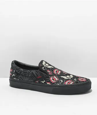 Vans Slip-On Glow-In-The-Dark Skull Skate Shoes | Arden Fair