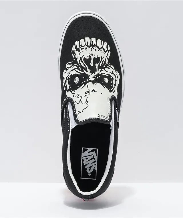 Vans Slip On Glow In The Dark Skull Skate Shoes Hamilton Place